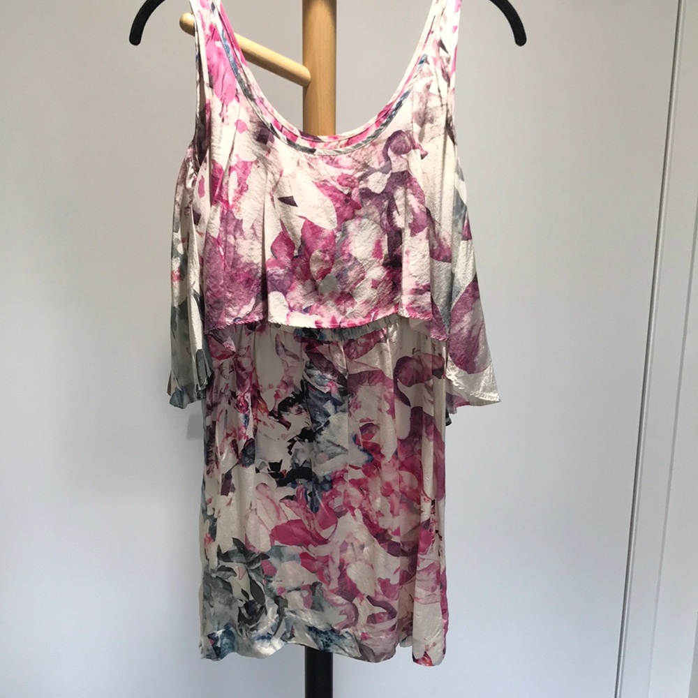 Rebecca Minkoff Silk Floral Tiered Dress